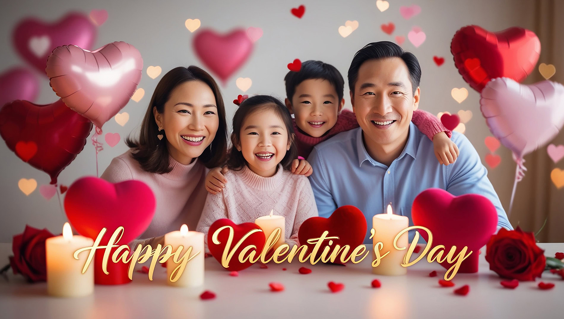 happy valentines day with family